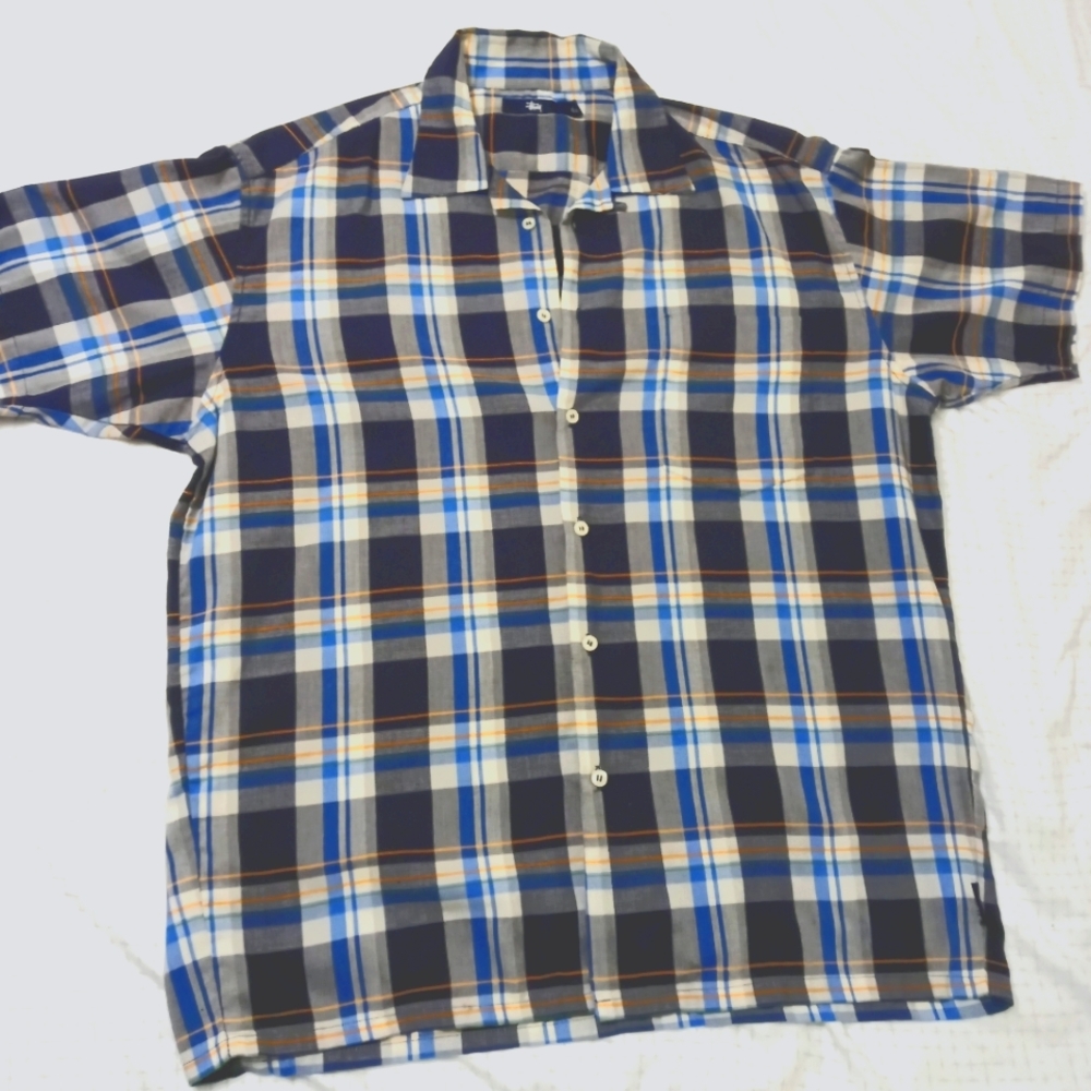 Plaid button down shirt